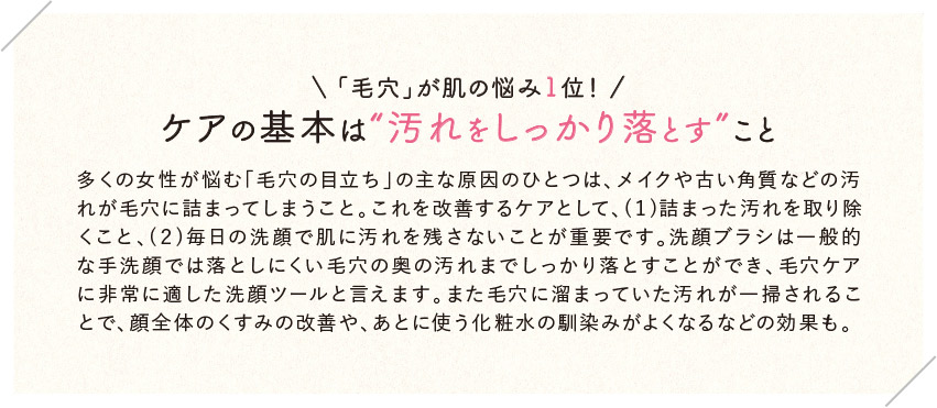 「毛穴」が肌の悩み1位！ ケアの基本は&ldquo;汚れをしっかり落とす&rdquo;こと