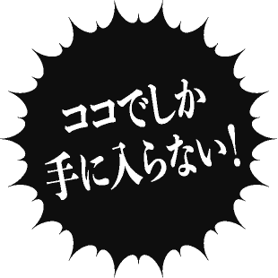 ココでしか手に入らない！